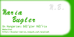 maria bugler business card